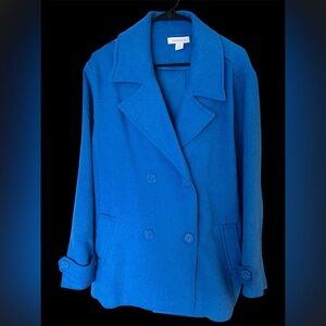 Liz Claiborne Bright Blue Pea Coat